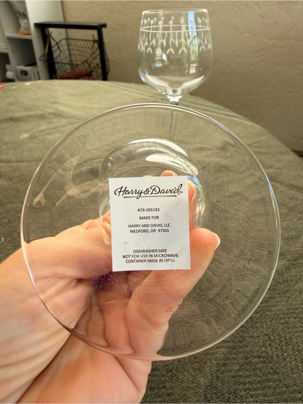 Art Nouveau Etched Wine Glasses - Set of 4
